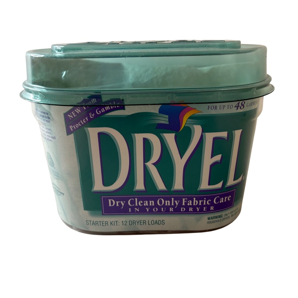 Vintage 1997 Dryel Dry Clean Only Fabric Care Starter Kit Item 255988 Refillable